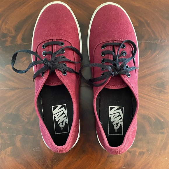 Vans Dark Red Lace Up Unisex M 6.0 / W 7.5 - Picture 8 of 9
